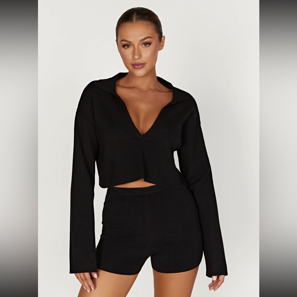 MESHKI cropped sweater